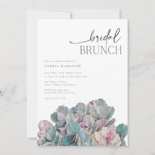 Invitación Suculento Brunch Mínimo Bridal Desert