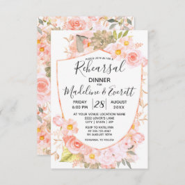 Invitación Suculento Escudo Boda Floral Ensayo Cena