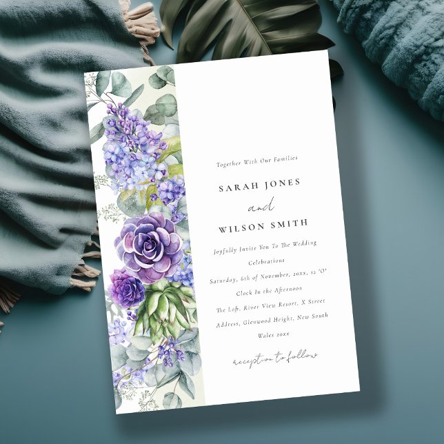 Invitación Suculento Eucalyptus Boda de marco botánico (Subido por el creador)