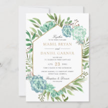 Suculento Greenery Geométrico Gold Frame Boda