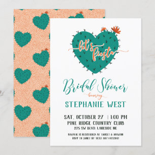Invitación Suculento Heart Fiesta Bridal Shower