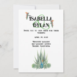 Invitación Suculento tema del Boda del desierto