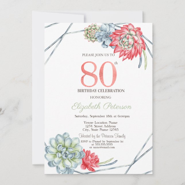 Invitación Suculentos 80 Aniversario del Desierto de las Acua (Anverso)