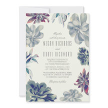 Suculentos Boda botánico de vegetación