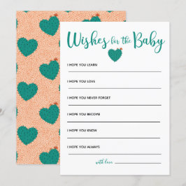Invitación Suculentos deseos de Baby Shower para el bebé