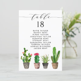 Invitación Suculentos Potables y Plan de Tabla Boda de Cactus