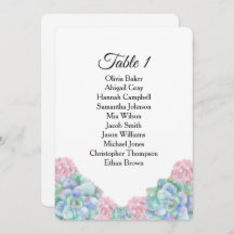 Suculentos rosa azul. Distribución de asientos par