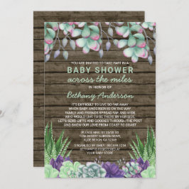 Invitación Suculentos rusos de Baby Shower a través de las mi