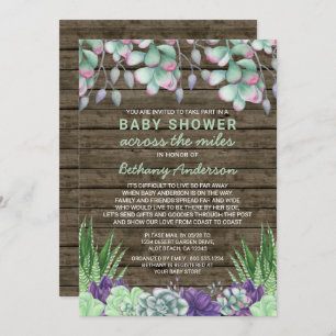 Invitación Suculentos rusos de Baby Shower a través de las mi