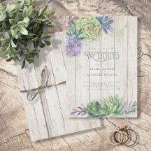 Suculents y Rustic Wood Boda ID515