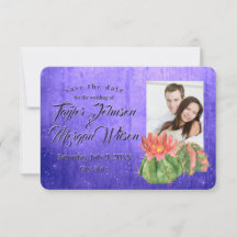 Sucultores de acuarela Foto Morado Guardar la fech