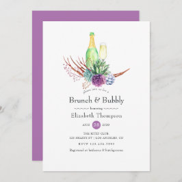 Invitación Sucultores del desierto Ducha Brunch y Bubbly Brid