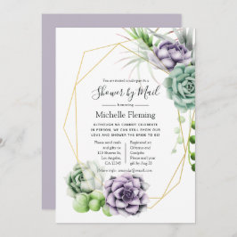 Invitación Sucultores Geométricos Bebé o Ducha Bridal por Cor