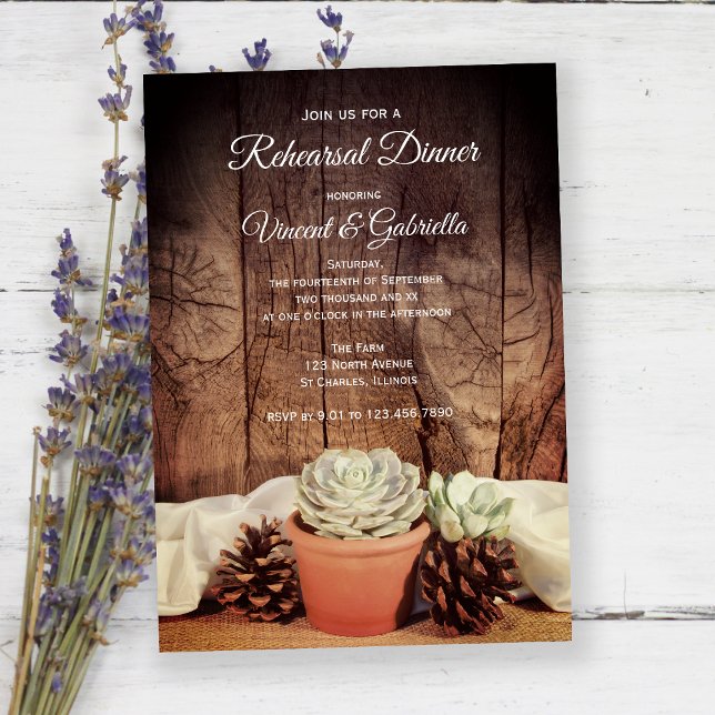 Invitación Sucultores Rústicos y Cena de Ensayos de Madera de (Subido por el creador)