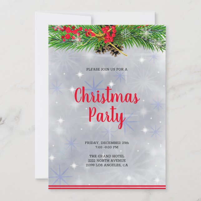 Invitación Sucursal de navidades (Anverso)