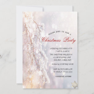 Invitación Sucursal de Winter Wonderland Navidad Empresa