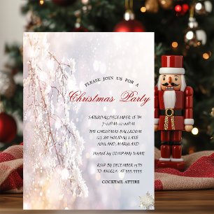 Invitación Sucursal de Winter Wonderland Navidad Empresa