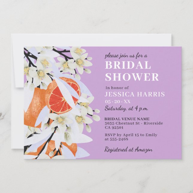 Invitación Sucursales de crecimiento de cítricos de mandarina (Anverso)