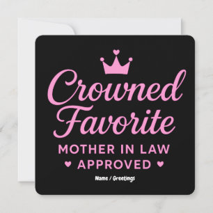 Invitación Suegra Favorita Coronada Aprobada