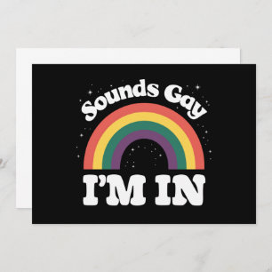 Invitación Suena gay, estoy en el mes del orgullo LGBTQ