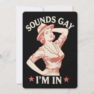 Invitación Suena gay, estoy en Lesbian Cowgirl Howdy LGBTQ