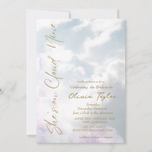 Invitación Sueña que está en la nube 9 Suave Ducha Bridal