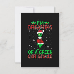 Invitación sueño con un diseño de navidades verdes