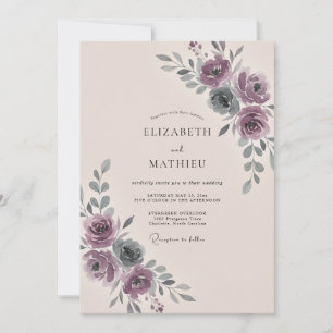 Invitación Sueño de boda invernal en malva polvoriento