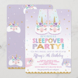 Invitación Sueño de la fiesta de cumpleaños del Sleepover del