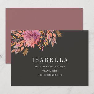 Invitación Sueño de otoño   Boda Sé mi dama de honor