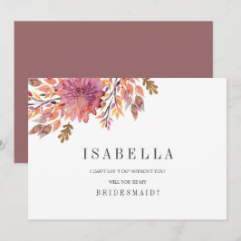 Invitación Sueño de otoño | Boda Sé mi dama de honor