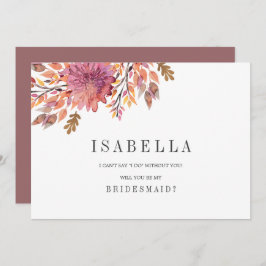Invitación Sueño de otoño | Boda Sé mi dama de honor