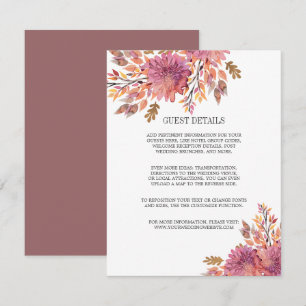 Invitación Sueño de otoño   DETALLES DE LOS INVITADOS A LA Bo