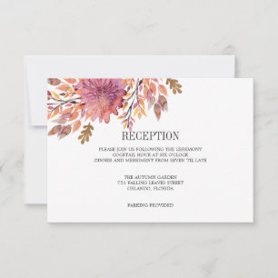 Invitación Sueño de otoño   RECEPCIÓN DEL BODA