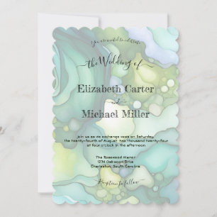 Invitación Sueño Esmeralda: Elegancia Boda moderna Minimalism