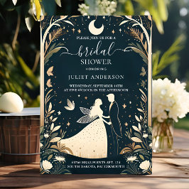 Invitación Sueño mágico Mystical Stars Moon Bridal Shower