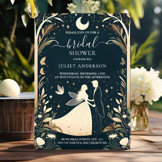 Invitación Sueño mágico Mystical Stars Moon Bridal Shower