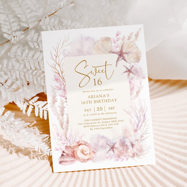 Invitación Sueño océano bajo el mar Mermaid dulce 16 (Subido por el creador)