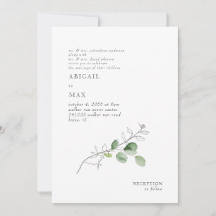 Invitación Sueños de boda botánica de primavera de ambos padr
