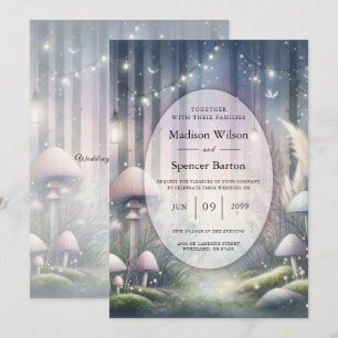 Invitación Sueños de Luz de Linterna Bosque Encantado Boda