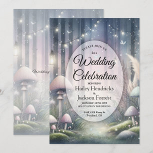 Invitación Sueños de Luz de Linterna Bosque Encantado Boda