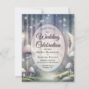 Invitación Sueños de Luz de Linterna Bosque Encantado Boda