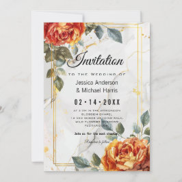 Invitación Sueños de mármol: Colección de elegancia Rosa Nara