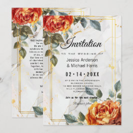 Invitación Sueños de mármol: Colección de elegancia Rosa Nara