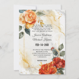 Invitación Sueños De Mármol: Colección De Elegancia Rosa Nara