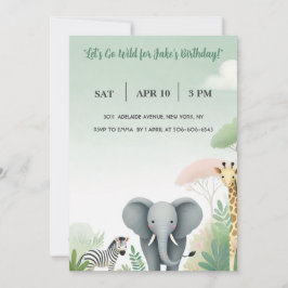 Invitación Sueños de Safari: ¡Un cumpleaños en lo salvaje!