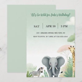 Invitación Sueños de Safari: ¡Un cumpleaños en lo salvaje!