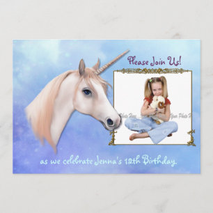 Invitación Sueños de Unicornio 12º cumpleaños
