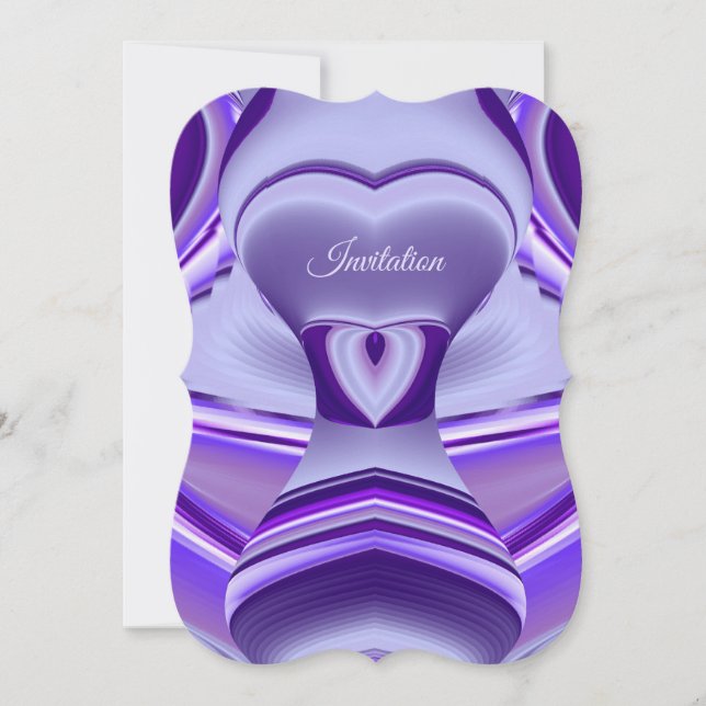 Invitación Sueños del arcoiris de flores moradas (Anverso)