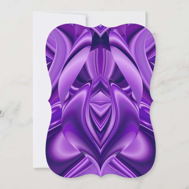 Invitación Sueños del arcoiris de flores moradas (Anverso)